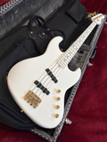 2022 Moon Custom Guitars Japan JJ-4 Larry Graham Signature - Snow White