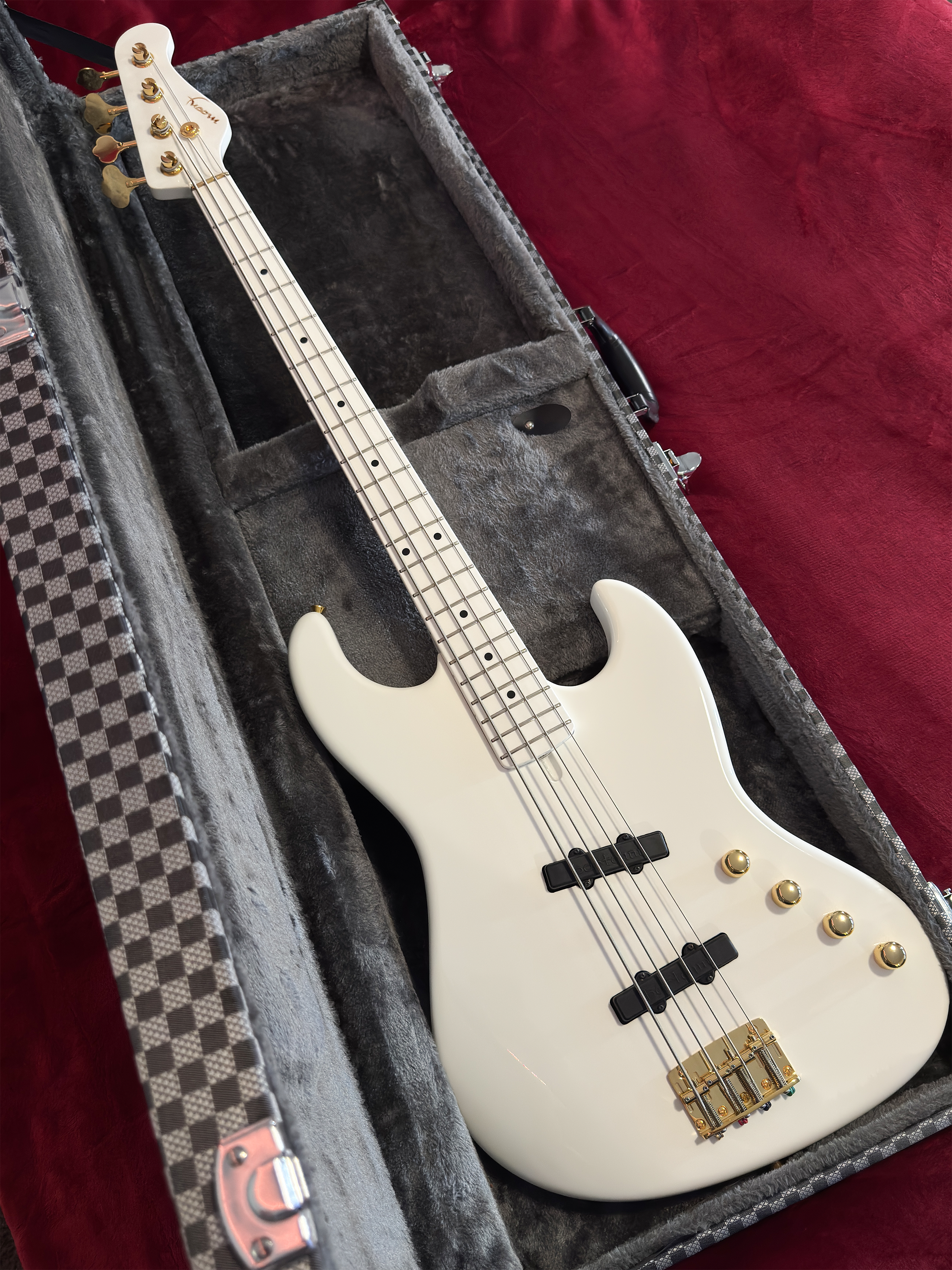 2022 Moon Custom Guitars Japan JJ-4 Larry Graham Signature - Snow White