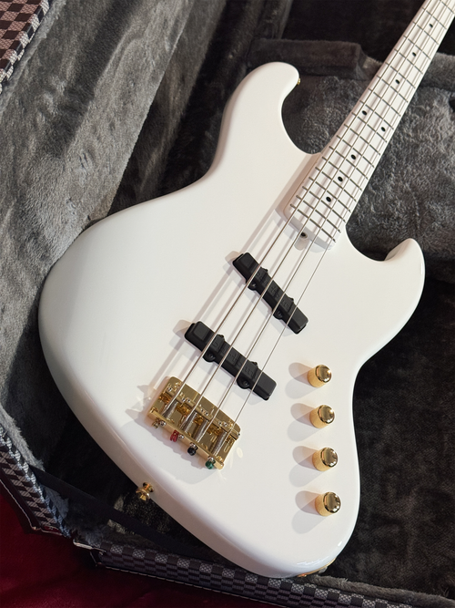 2022 Moon Custom Guitars Japan JJ-4 Larry Graham Signature - Snow White