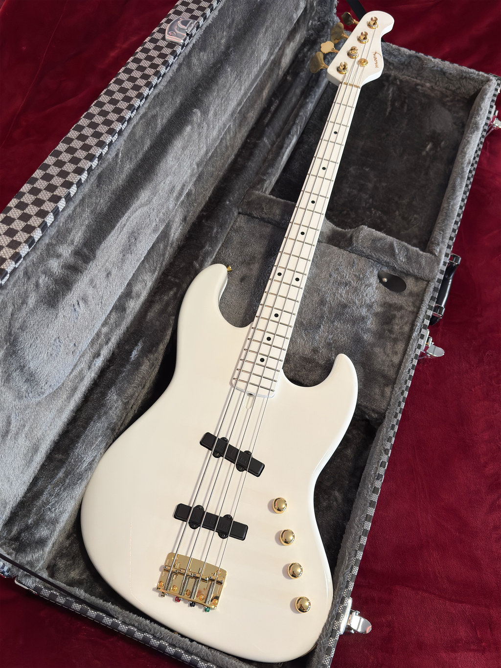 2022 Moon Custom Guitars Japan JJ-4 Larry Graham Signature - Snow White