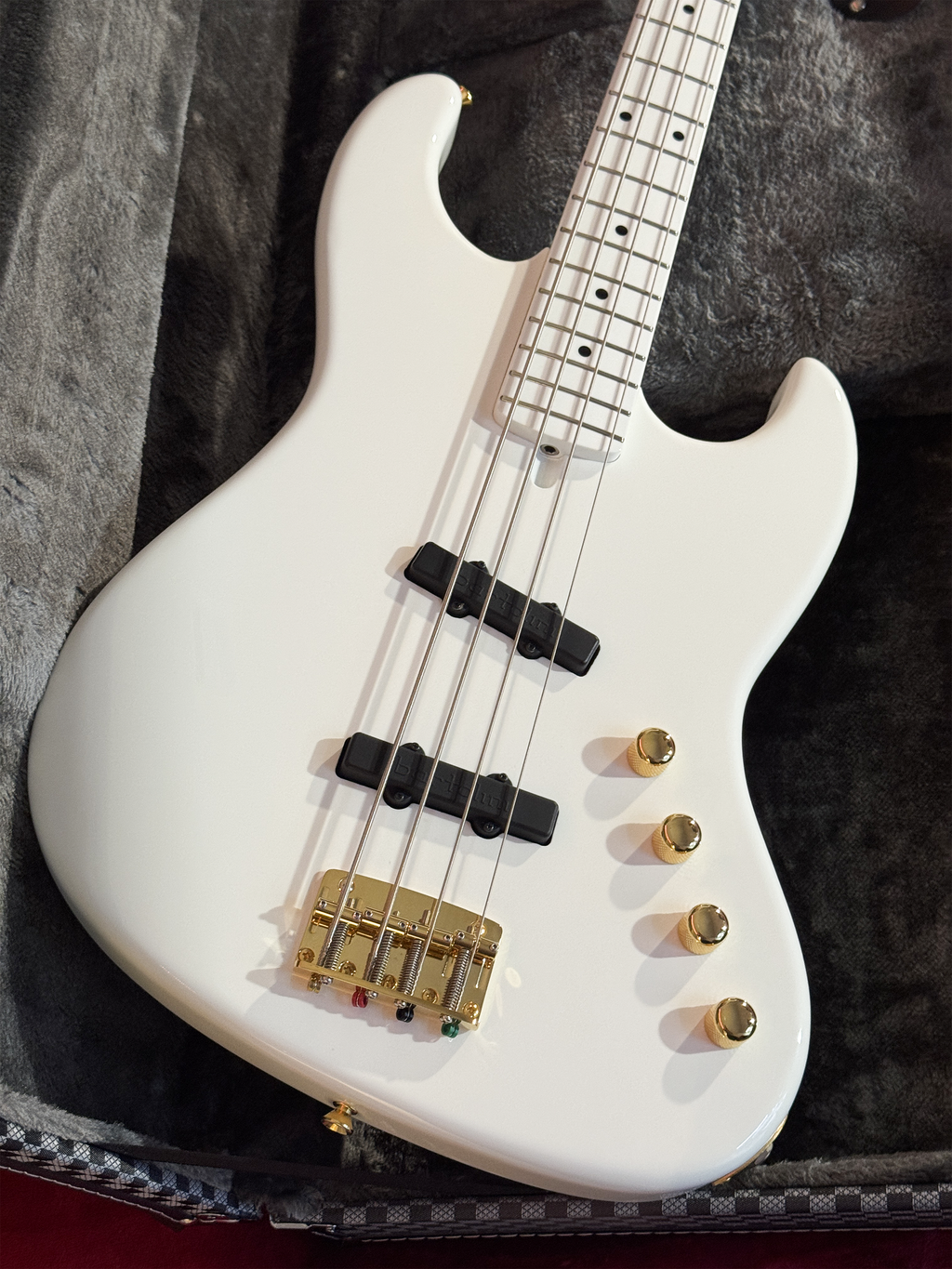 2022 Moon Custom Guitars Japan JJ-4 Larry Graham Signature - Snow White